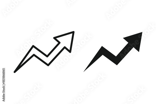 Arrow up direction vector icon. Arrow up icon. Growing business green arrow. Profit green arrow. Growing chart icon