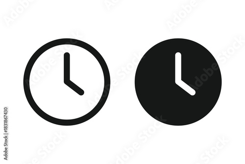 Clock icon set. Clock sign symbol. Time icon. Stopwatch timer icon set