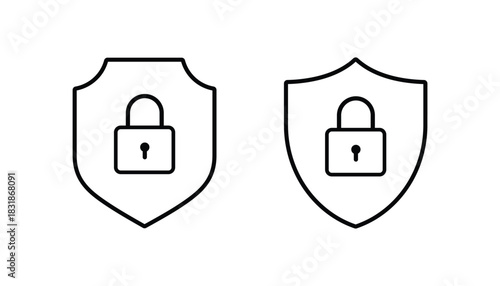 Security icon set. Protection icon. Cyber security shield icon. Privacy icon. Security and privacy symbol. VPN