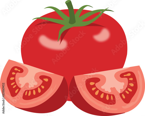 Cute Tomato Vegetable Character for Kids and Healthy Design