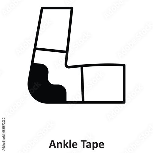 Ankle Tape Vector icon which can easily modify or edit