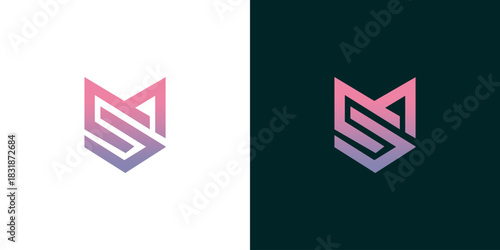 Modern MS Letter Logo Design, Elegant Monogram Brand Identity
