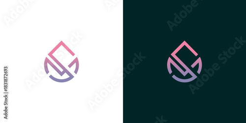 Elegant Waterdrop Logo Design Combining Style and Simplicity for a Modern Brand Identity