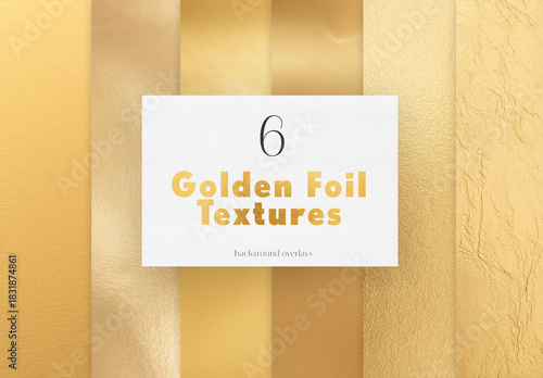 6 Gold Foil With Smooth Soft Metal Texture