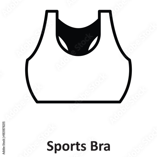 Sports Bra Vector icon which can easily modify or edit