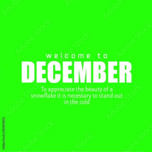 Welcome December