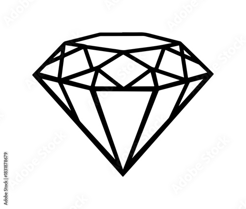 Stunning diamond design element shining bright for luxury and elegance