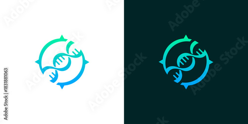 DNA Helix inside a Circular Frame representing Science and Innovation