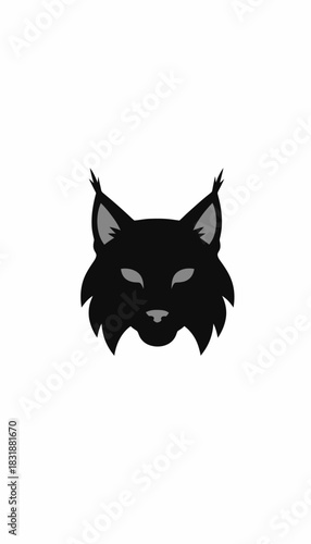 A minimalist black and white illustration of a penguin's head with an orange beak on a plain white background.