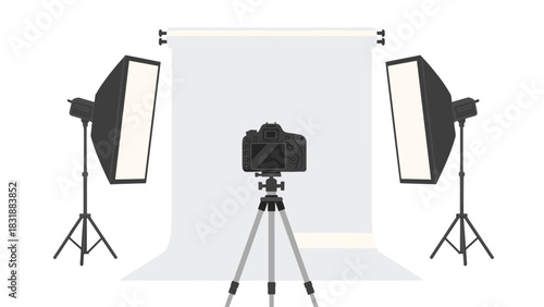 Professional photography studio setup for creating stunning product shots and captivating portraits with pristine backgrounds and perfect lighting
