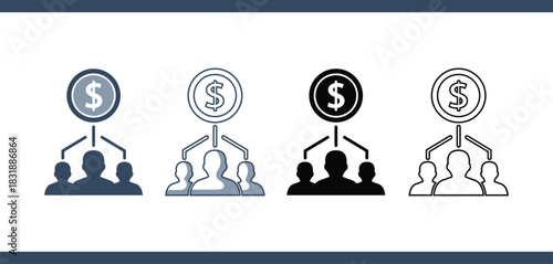 Business Funding and Team Investment Icon