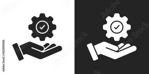 Responsibility Icon In Black And White Glyph Style