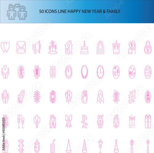 FAMILY Pink baby shower card with a seamless flower and heart design pattern, a colorful vector illustration set of alphabet and numbers, and a child icon element