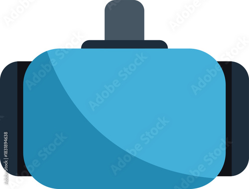 Modern vr headset providing an immersive experience, isolated on white background