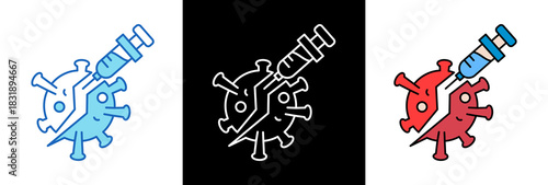 Vaccine Protection multiple icon