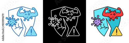 Weak Immunity multiple icon