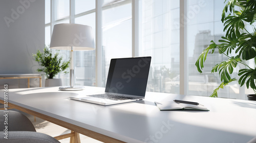 Wallpaper Mural modern workspace, office desk setup
 Torontodigital.ca