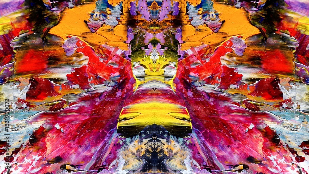 Fototapeta premium Abstract art background . Hand painting artwork on canvas .