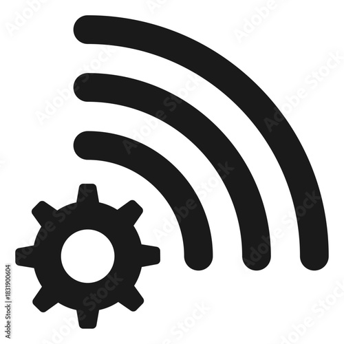 Wireless settings icon – representing WiFi configuration, network signal adjustment, wireless connection setup, internet system optimization, and connectivity management tools.
