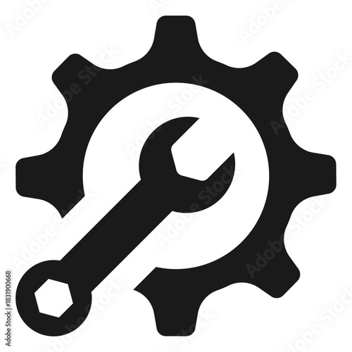 Settings wrench icon – representing system maintenance, technical adjustment, repair tools, configuration management, and optimization settings.
