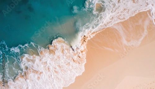 Sea waves on the summer beach pattern