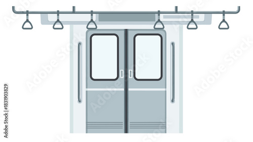 Modern subway doors with handles offer safe and efficient public transit solutions for urban commuters traveling together daily