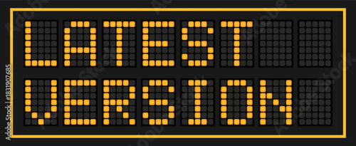 Orange color led banner in word latest version on black background