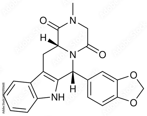 Tadalafil Viagra Chemische Strukturformel Arzneistoff Vektor