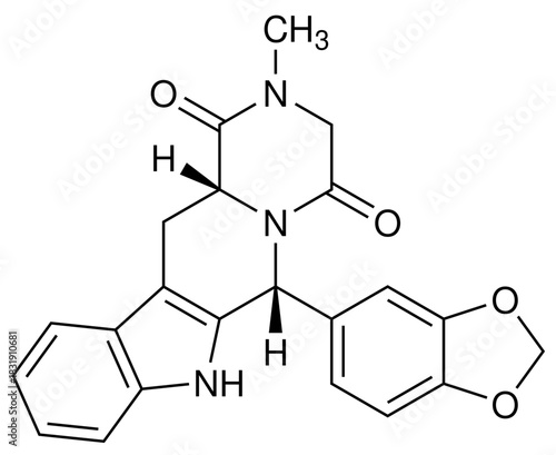 Tadalafil Viagra Chemische Strukturformel Arzneistoff Vektor
