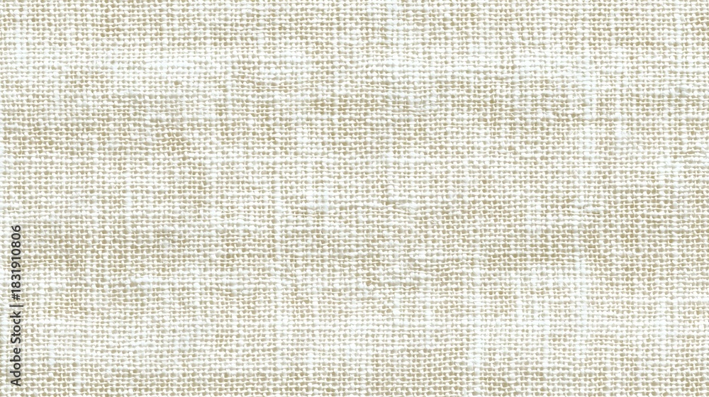 Fototapeta premium Detailed texture of light beige woven textile with visible fibers and a coarse natural surface ideal for backgrounds and design projects