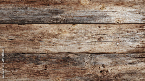 Rustic wooden planks, showing natural wood grain and texture. The planks have a weathered appearance, with a warm color tone