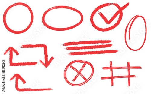 set of hand drawn arrows