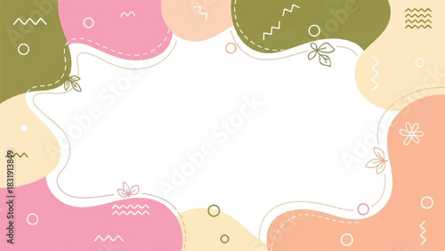 Abstract Organic Spring Background and Frame
