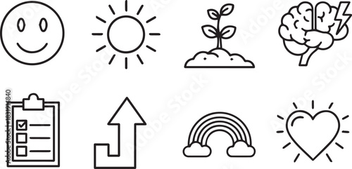 Abstract Concept Icons Set smile