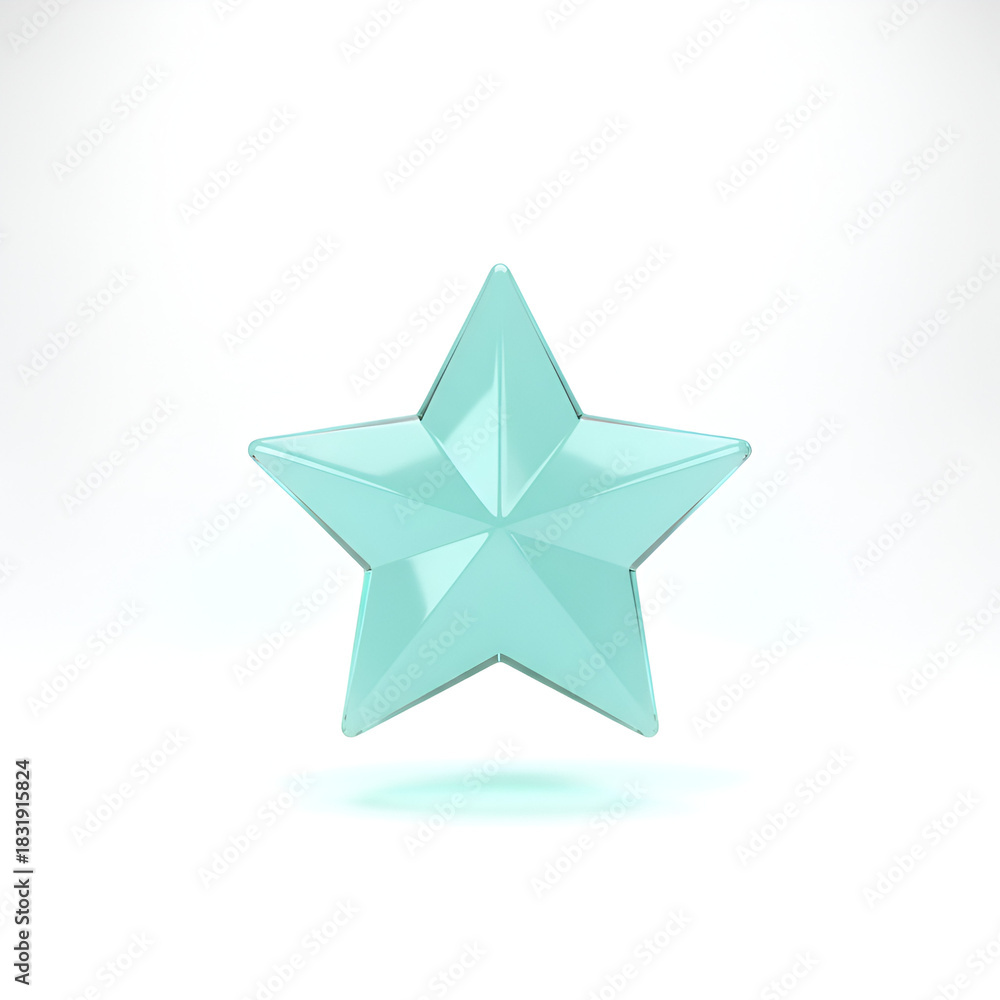 Obraz premium 3d glossy star on white