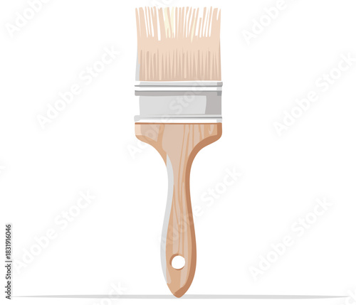 Paint Brush with Wooden Handle Painting and Home Improvement Tool