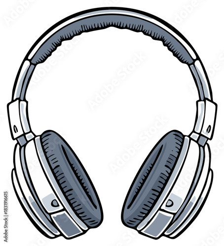 Modern Over-Ear Headphones with Padded Earcup and Adjustable Headband, Stereo Sound