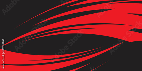 Abstract background with red spikes and zigzag line pattern and some copy space area