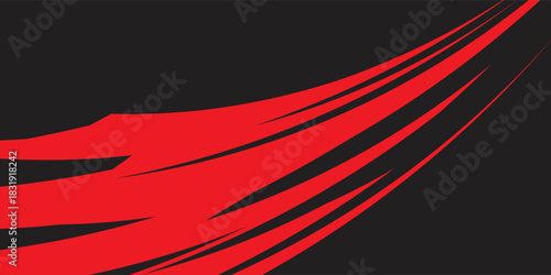 Abstract background with red spikes and zigzag line pattern and some copy space area