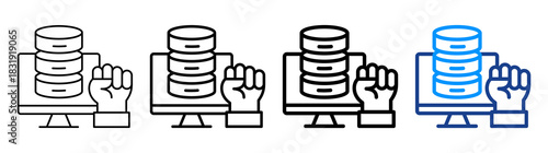 Data Revolution Icon Collection Glyph & Mixed Style