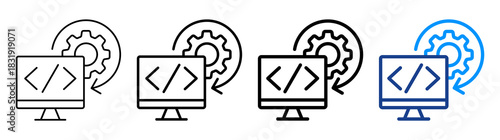 Software Evolution Icon Collection Glyph & Mixed Style