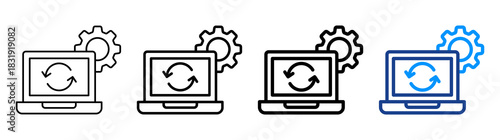 Digital Process Icon Collection Glyph & Mixed Style