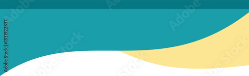 Stylish lower thirds banner with ocean waves and beach waves