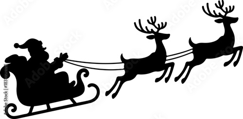 Santa silhouette vector illustration