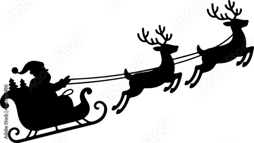 Santa silhouette vector illustration