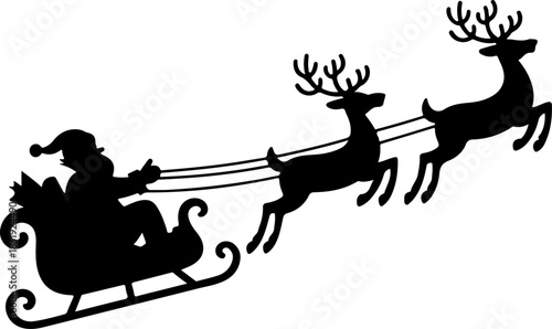 Santa silhouette vector illustration