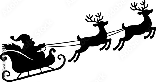 Santa silhouette vector illustration