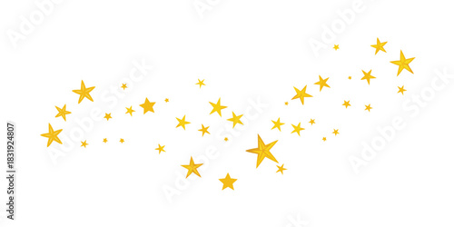 Yellow stars on transparent background 
