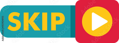 Skip button with play symbol is inviting users to jump to the next video