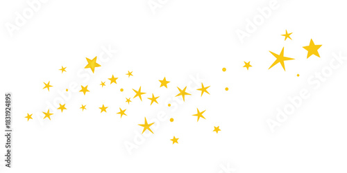 Yellow stars on transparent background 
